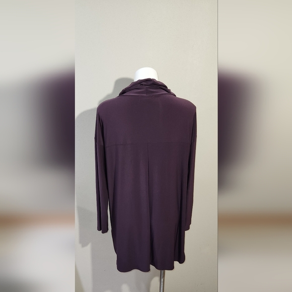 Sun Kim Purple Cowl Neck Joann Tunic - Picture 3 of 8